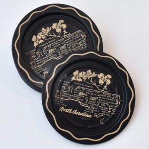 Set of 6 North Carolina State Metal Coasters